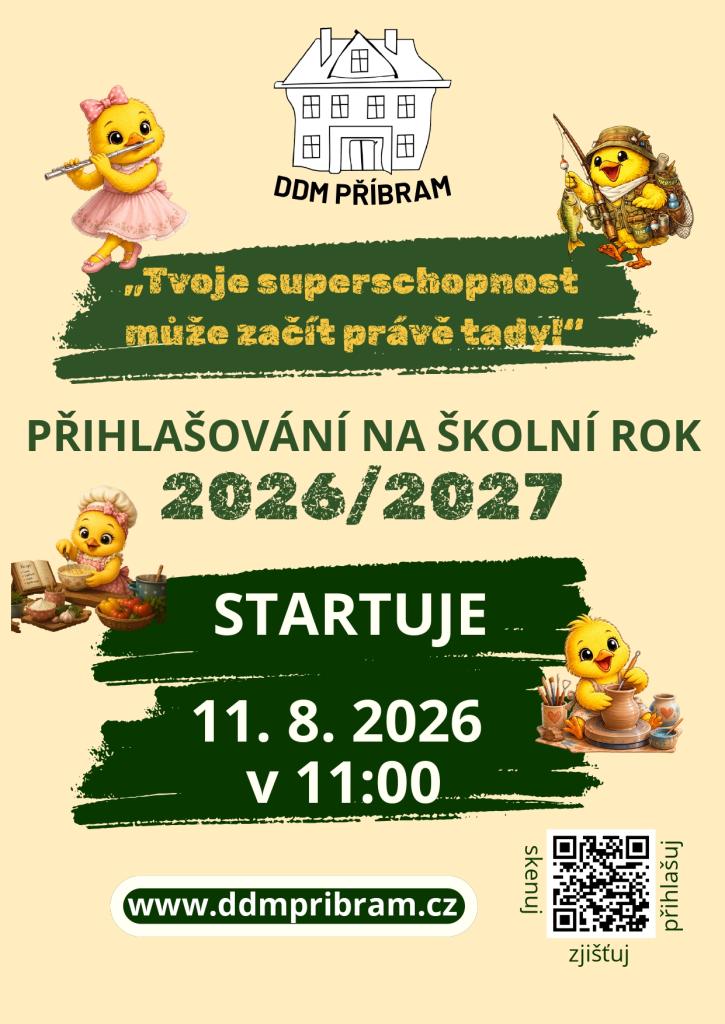 Nabídka volnočasových aktivit pro&nbsp;děti na&nbsp;školní rok 2026/2027